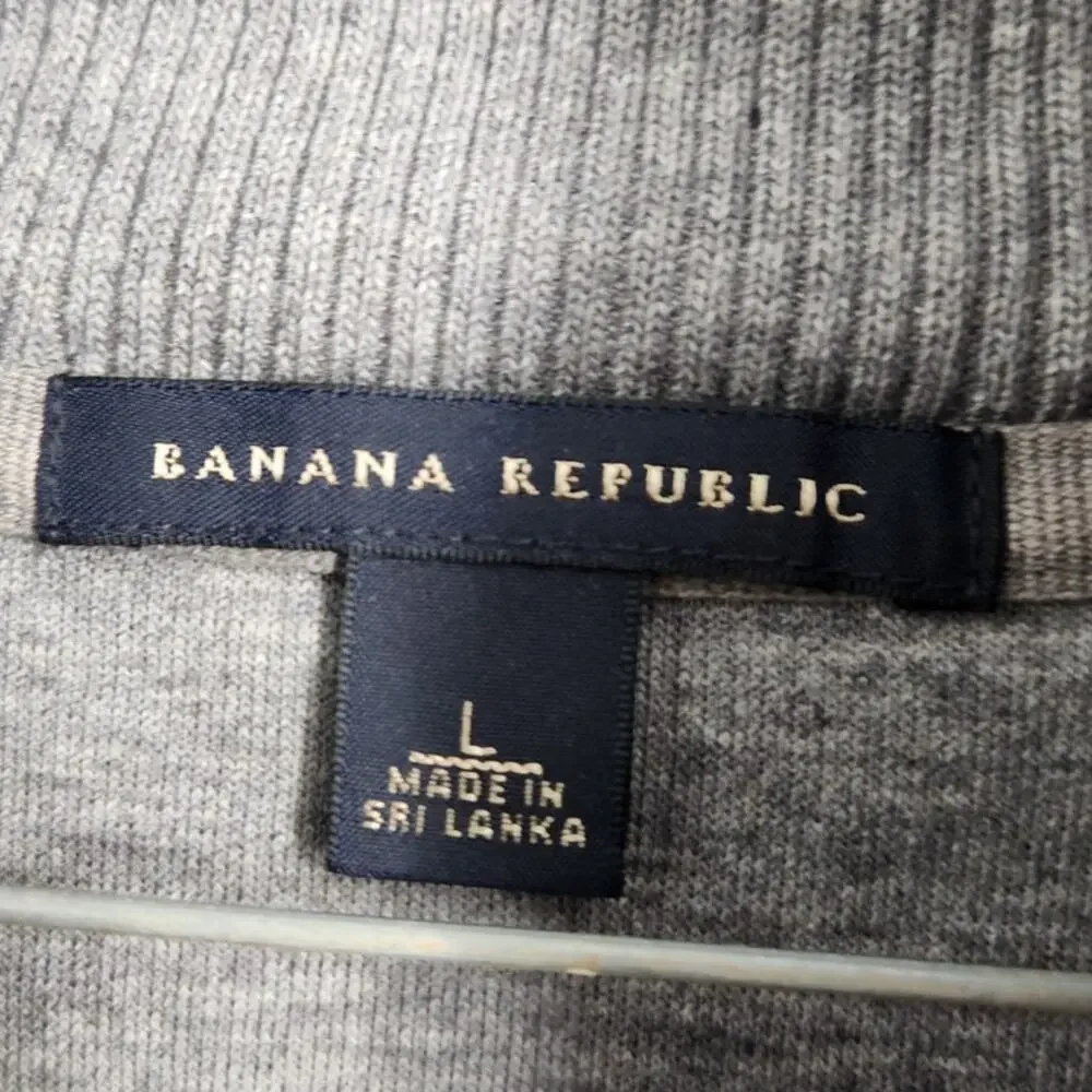 Banana Republic Gray Pullover Sweatshirt - Men's Size Large
